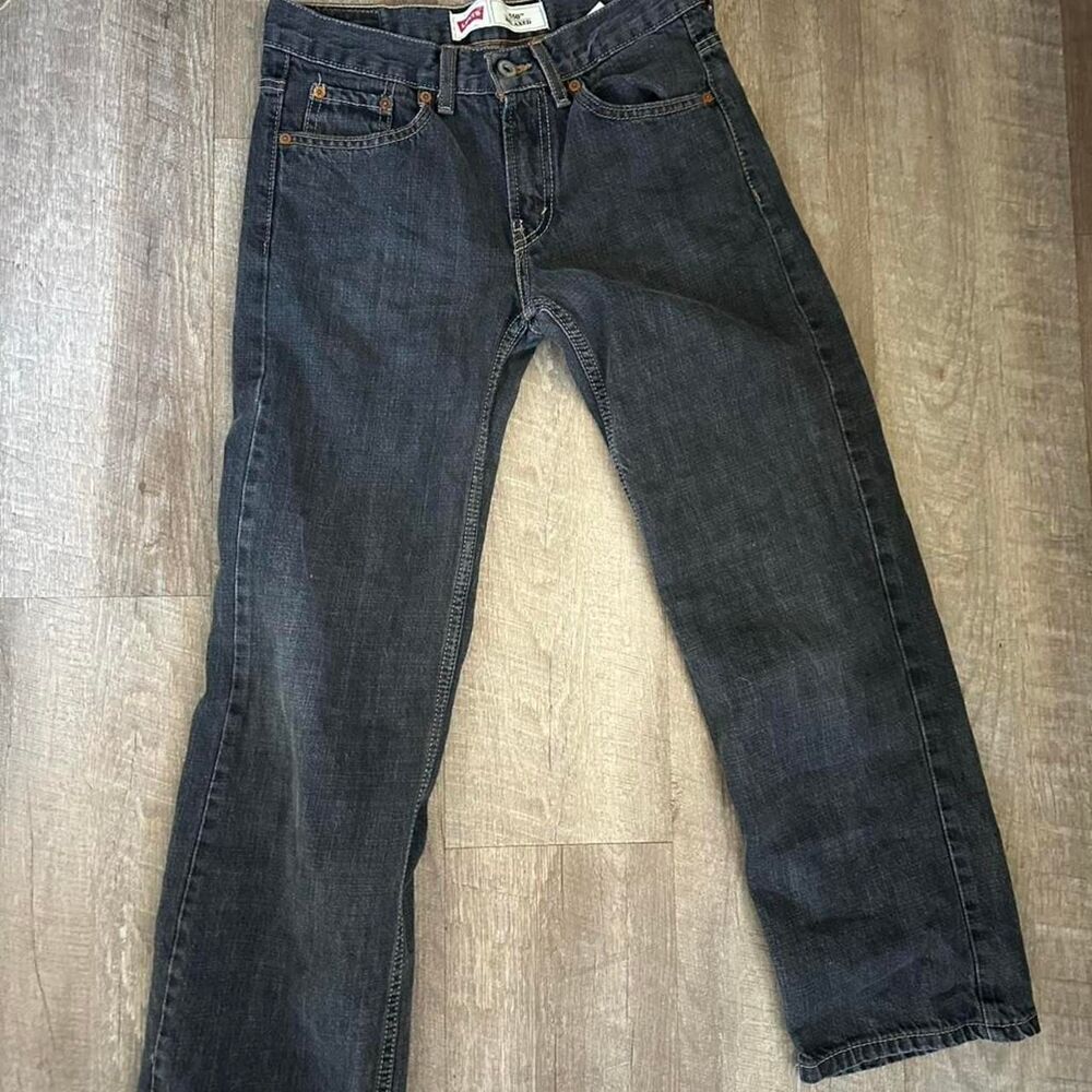 Levi-s Men's Black and Navy Jeans